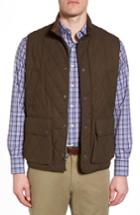 Men's Peter Millar Keswick Waxed Cotton Quilted Vest - Green