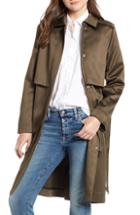 Women's Harvey Faircloth Faux Fur Cuff Mixed Media Jacket