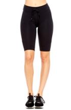 Women's The Upside Matte Spin Biker Shorts - Black