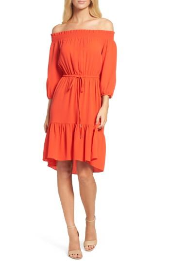Women's Vince Camuto Off The Shoulder Crepe Dress