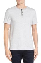 Men's Boss Tiller Slim Fit Short Sleeve Henley, Size - Grey