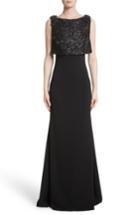 Women's Badgley Mischka Couture Embellished Popover Gown