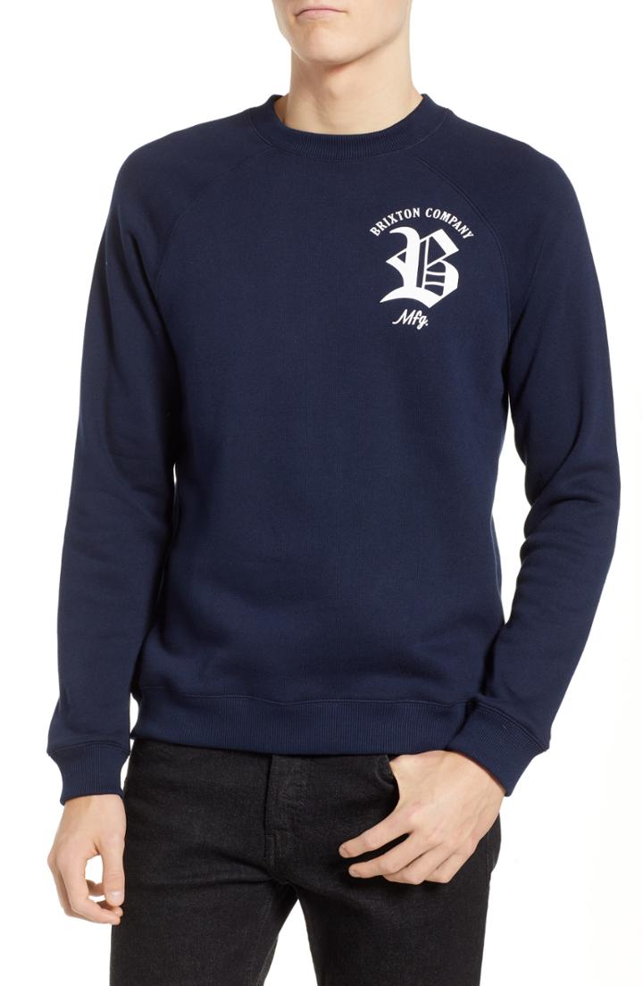 Men's Brixton Rawson Raglan Crewneck Sweatshirt