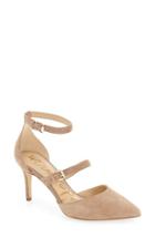 Women's Sam Edelman 'thea' Strappy Pump M - Beige