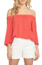 Women's 1.state Bell Sleeve Off The Shoulder Top, Size - Red