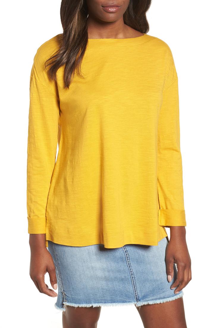 Women's 1901 Rib Crewneck Stretch Cotton Top