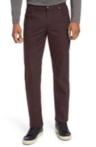 Men's Brax Five-pocket Stretch Cotton Trousers X 32 - Burgundy