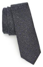 Men's The Tie Bar Paisley Nep Silk Tie, Size - Blue
