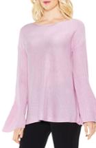 Petite Women's Vince Camuto Bell Sleeve Ribbed Sweater, Size P - Pink