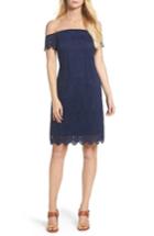 Women's Lilly Pulitzer Jade Lace Off The Shoulder Dress - Blue