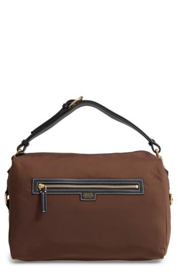 Frances Valentine Medium Flannery Nylon Satchel - Brown