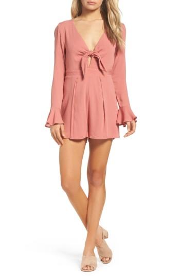 Women's Nsr Bell Sleeve Romper - Pink