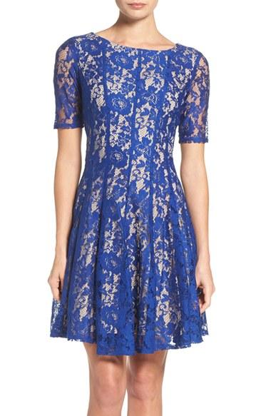 Women's Gabby Skye Lace Fit & Flare Dress