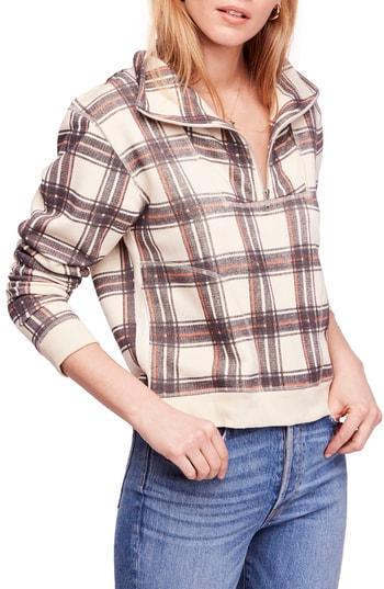 Women's Free People Why Not Quarter Zip - Ivory