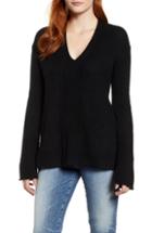 Women's Caslon V-neck Sweater - Black