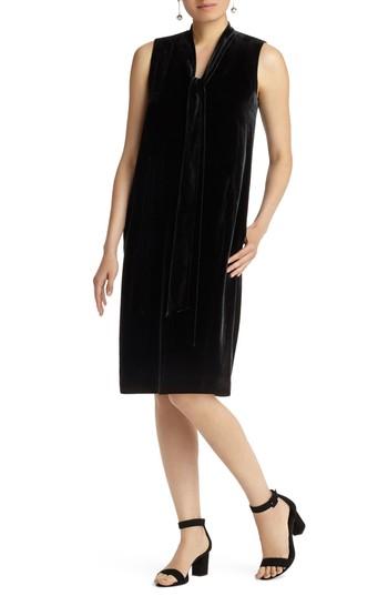 Women's Lafayette 148 New York Ronan Velvet Dress, Size - Black
