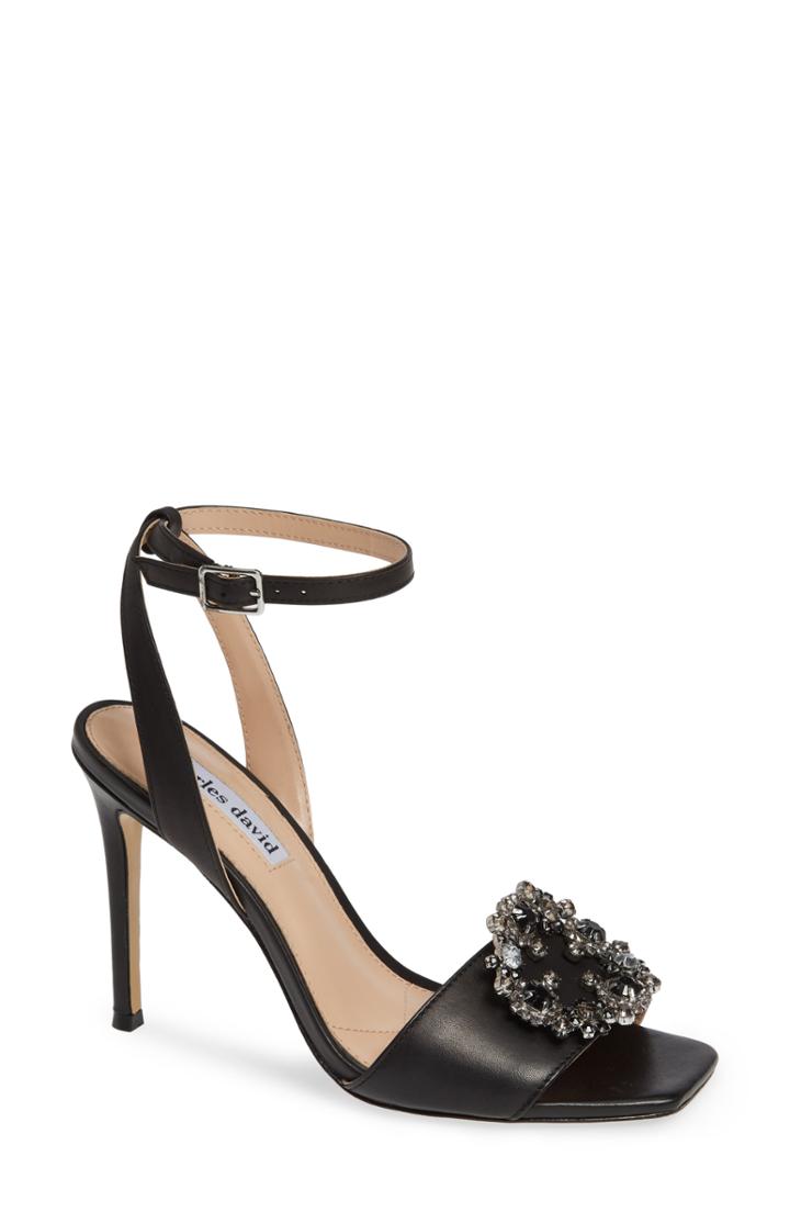 Women's Charles David Vanity Crystal Embellished Sandal M - Black