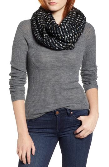 Women's Echo Confetti Space Dye Loop Infinity Scarf, Size - Black