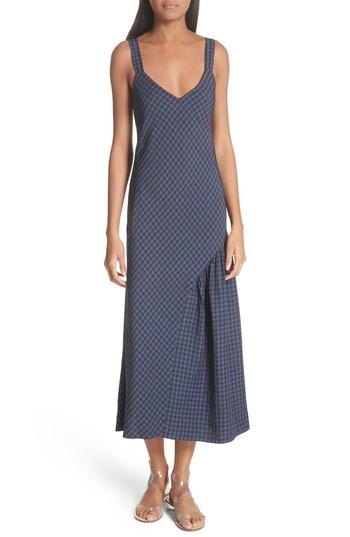 Women's Tibi Gingham Slipdress - Blue