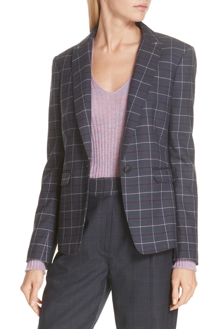 Women's Rag & Bone Lexington Plaid Blazer - Pink
