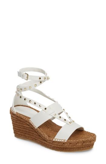 Women's Jimmy Choo Danica Studded Wedge Espadrille .5us / 34.5eu - White