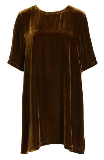 Women's Eileen Fisher Velvet Tunic, Size - Green