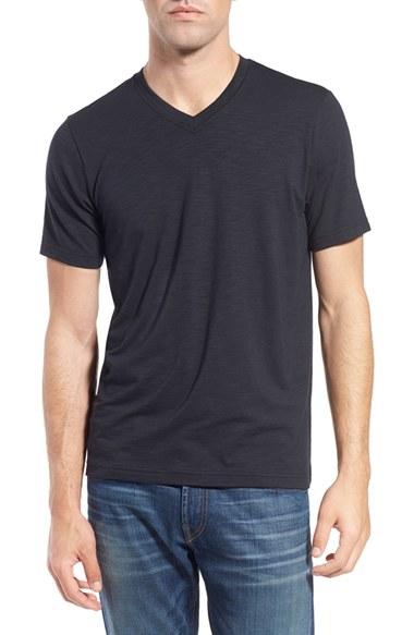 Men's Travis Mathew 'trumbull' Trim Fit Slubbed T-shirt, Size - Black