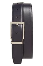 Men's Salvatore Ferragamo Reversible Leather Belt - Navy/ Black