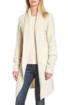 Women's Halogen Textured Open Front Cardigan, Size - Beige