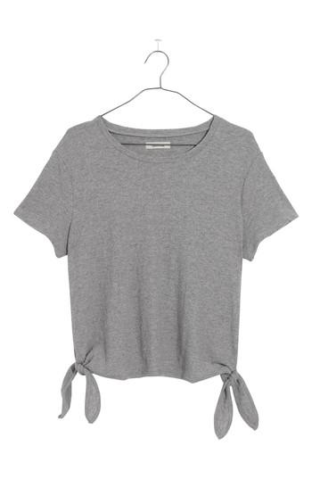 Women's Madewell Modern Side Tie Top, Size - Grey