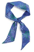 Women's Echo Ditsy Garden Skinny Silk Scarf, Size - Blue