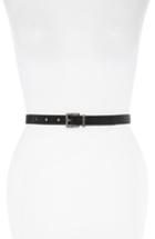 Women's Kate Spade New York Metallic Snake Pattern Reversible Belt - Black