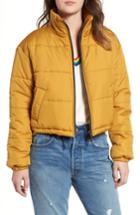 Women's Bp. Crop Puffer Jacket, Size - Yellow