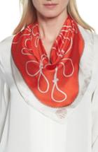 Women's Vince Camuto Nautical Knots Silk Bandana, Size - Red