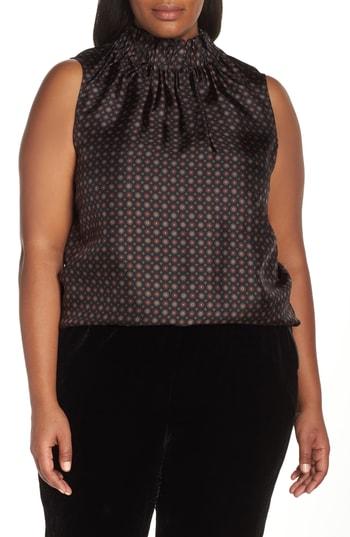 Women's Lafayette 148 New York Percy Ruffle Neck Silk Blouse