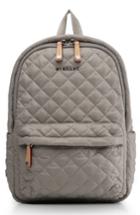 Mz Wallace 'small Metro' Quilted Oxford Nylon Backpack - Grey