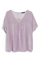 Women's Madewell Velvet Rhyme Top, Size - Grey