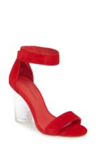 Women's Jeffrey Campbell Alessa Clear Heel Sandal M - Red