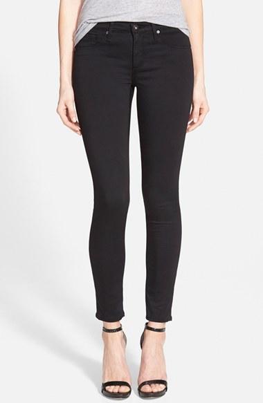 Women's Ag 'the Legging' Coated Ankle Jeans - Black