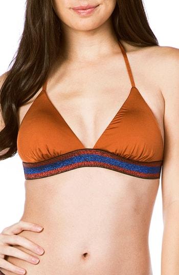 Women's The Bikini Lab Route 66 Triangle Bikini Top - Brown