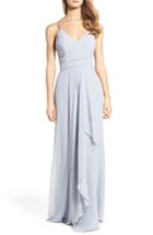 Women's Hayley Paige Occasions Chiffon Gown - Grey