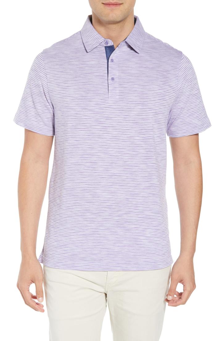 Men's Bugatchi Marled Stripe Polo