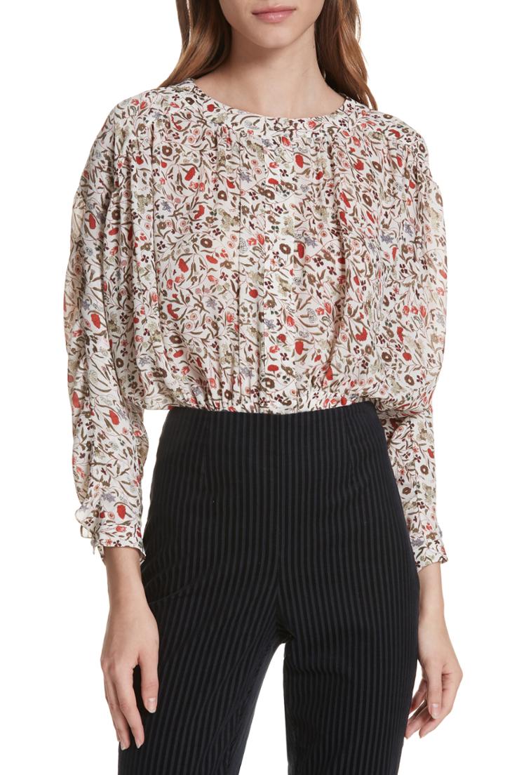 Women's Frame Tie Neck Silk Blouse