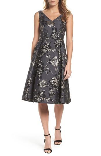 Women's Adrianna Papell Jessa Fit & Flare Dress - Black