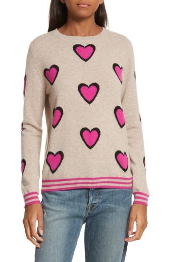 Women's Chinti & Parker Heart Burst Cashmere Sweater - Beige