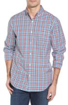 Men's Vineyard Vines Higgins Beach Classic Fit Gingham Sport Shirt, Size - Red