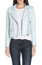 Women's Iro 'ashville' Leather Jacket Us / 38 Fr - Blue