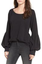 Women's Bp. Blouson Sleeve Sweatshirt, Size - Black