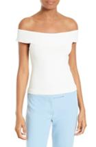 Women's Milly Off The Shoulder Knit Shell, Size - White