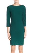 Women's Julia Jordan Eyelet Sheath Dress - Green (online Only)